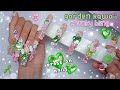 DIY XXL Flower Garden Nails Chunky Kawaii Bling Press On Full Set