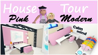 House Tour | Pink & Modern House | Adopt Me | Roblox