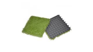 GOLDEN MOON Grass Tile Series PP Interlocking Grass Deck Tiles, Artificial Anti-wear Tu...