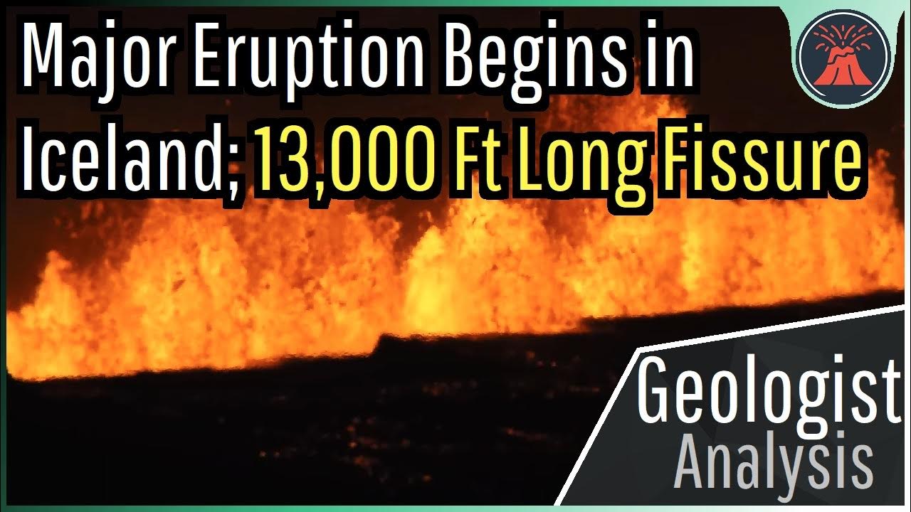 Iceland Volcano Eruption Update; Large Eruption Begins, Lava Flowing