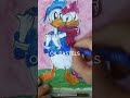 PANTING) DONALD AND DAISY. WATERCOLOR AND OIL PASTELS #artshorts#painting