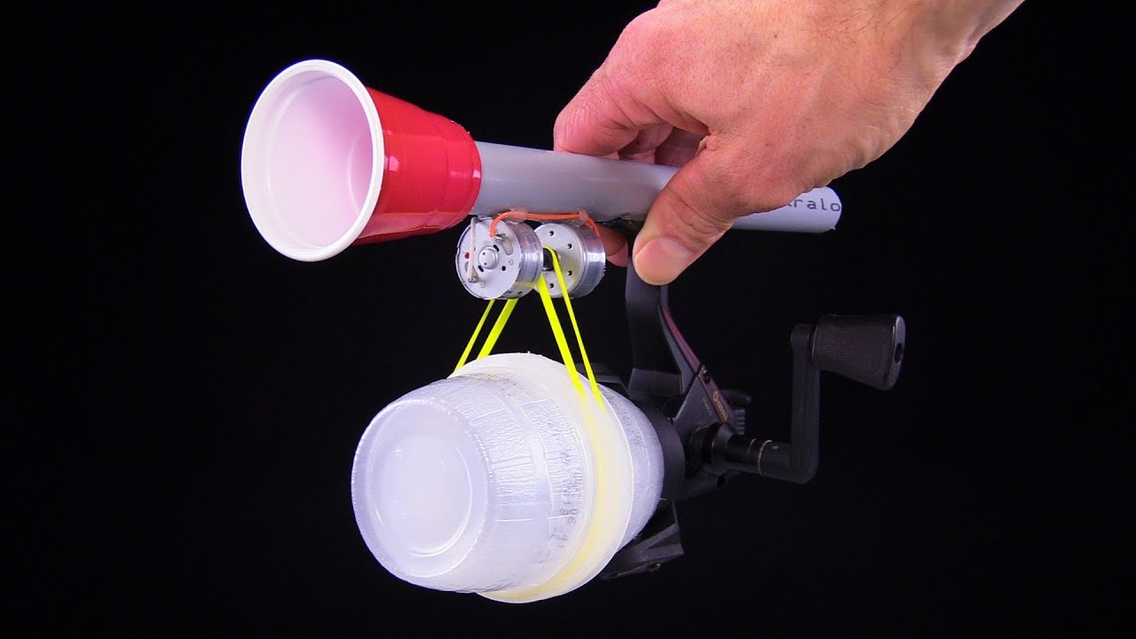 How To Make a Flashlight using Fishing Reel - Smart Ideas
