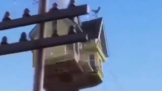 Up Meme - Mr. Fredricksen In Real Life Hides In Toy House And Jumps Off Ramp