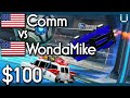 Comm vs WondaMike | $100 1v1 Rocket League