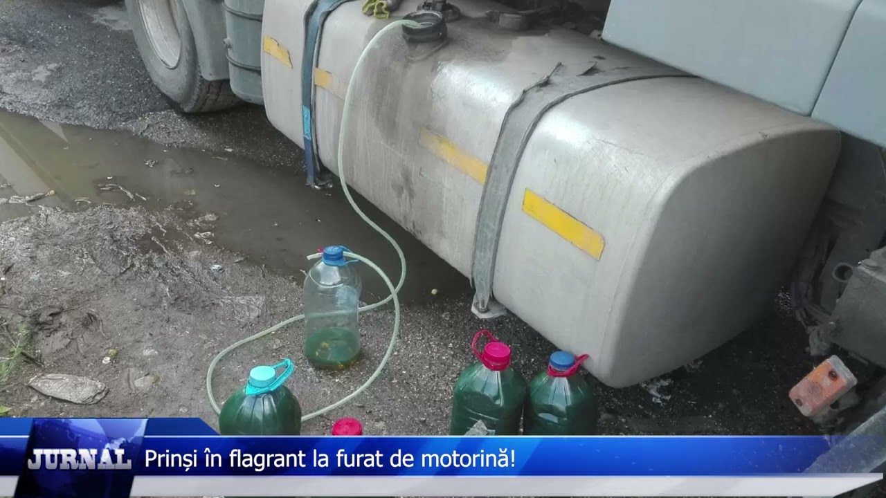 Prinși în flagrant la furat de motorină!