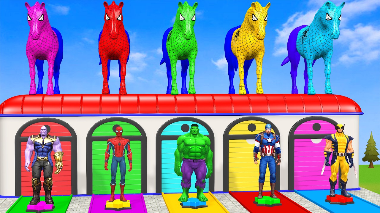 Long Slide Game with Cow Elephant Gorilla Hippopotamus Tiger 3d Animal Game Funny 3d Animals