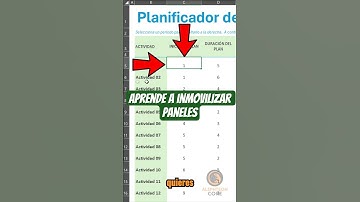 Cómo inmovilizar filas y columnas en Excel #excelprincipiantes  #InmovilizarPaneles #Filas #Columnas