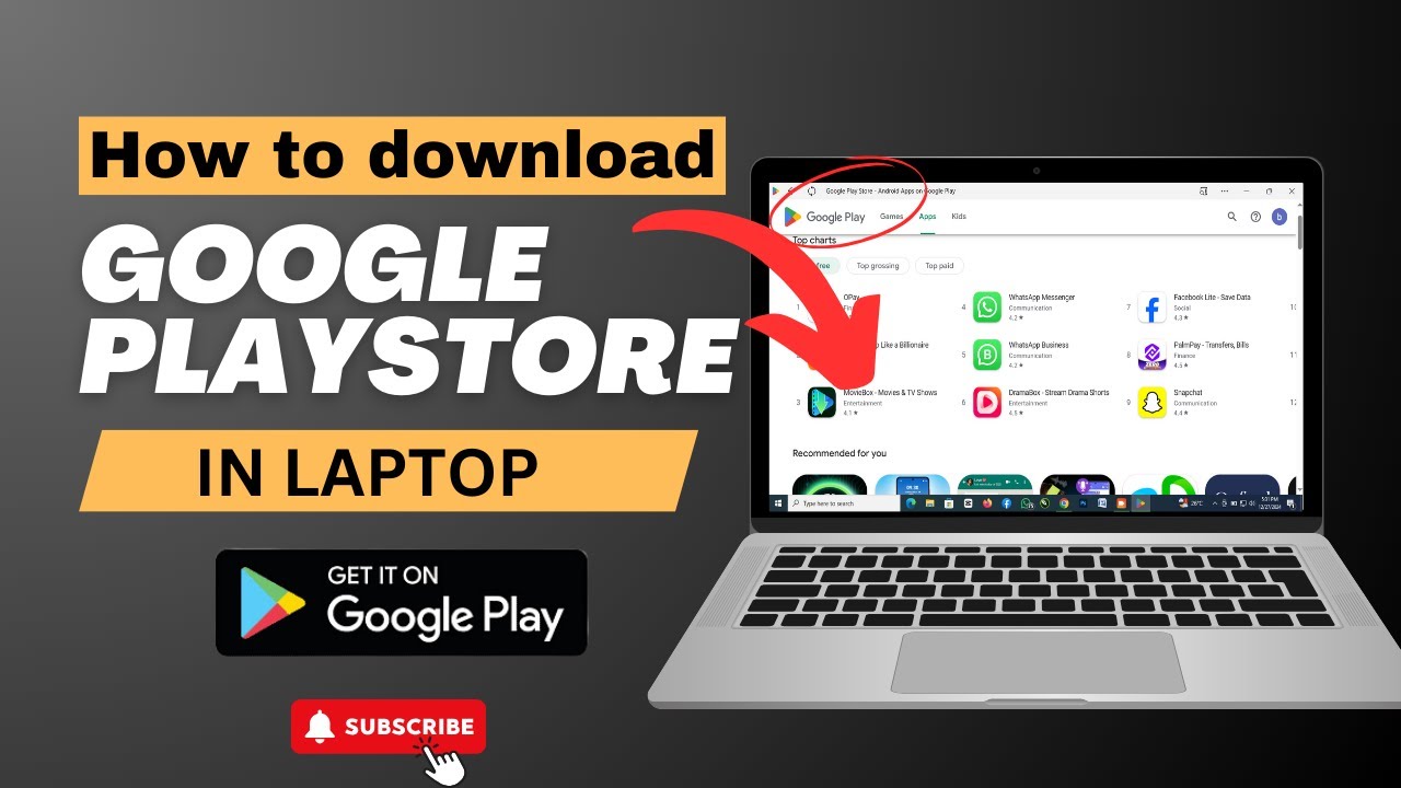 How to Download Google Playstore in Laptop || #windows10 #windows11  #googleplaystore