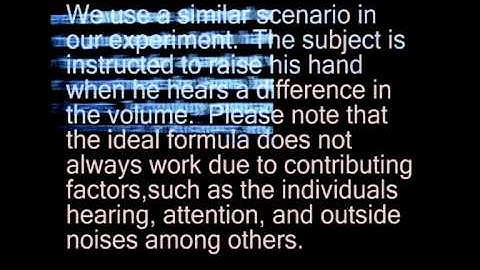 Just Noticeable Difference - Introduction to Psychology