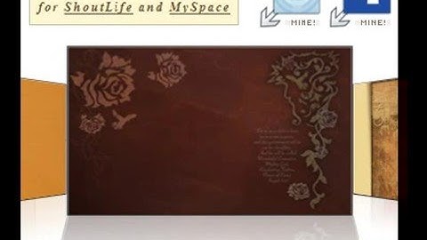 Professional Myspace and ShoutLife Templates