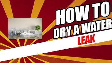 How To Dry A Water Leak | Mold Will Grow If You Don
