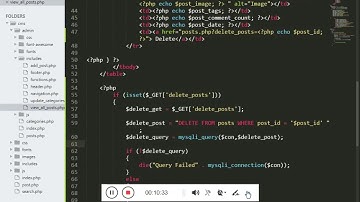 How to delete Posts From Admin | Complete CMS in php