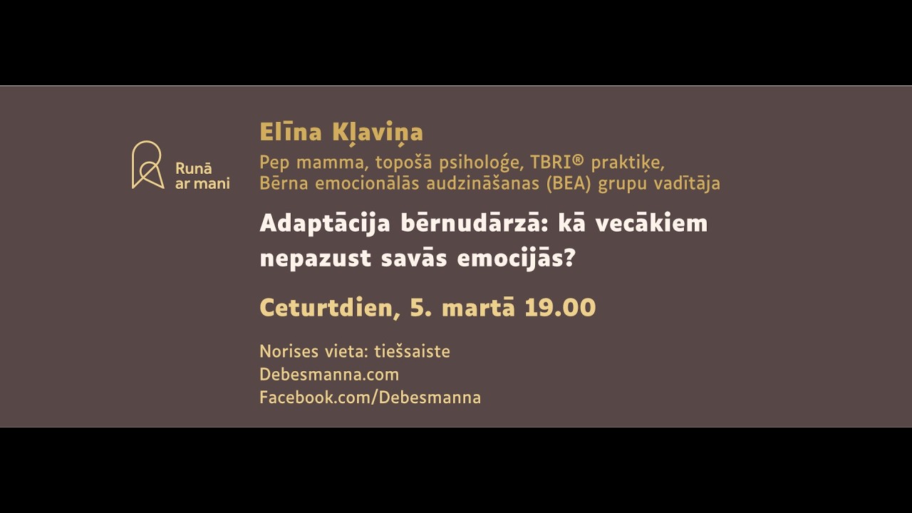 Adaptācija bērnudārzā: kā vecākiem nepazust savās emocijās?