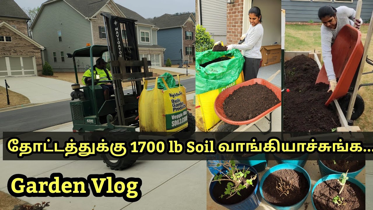 தோட்டத்துக்கு 1700 lb Soil வாங்கியாச்சுங்க |  Getting Ready 2025 Summer Gardening | USA Tamil Vlog