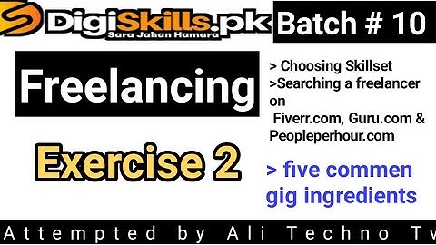 Digiskills Freelancing Exercise 2 Batch 10 | freelancing exercise 2 batch 10 2021
