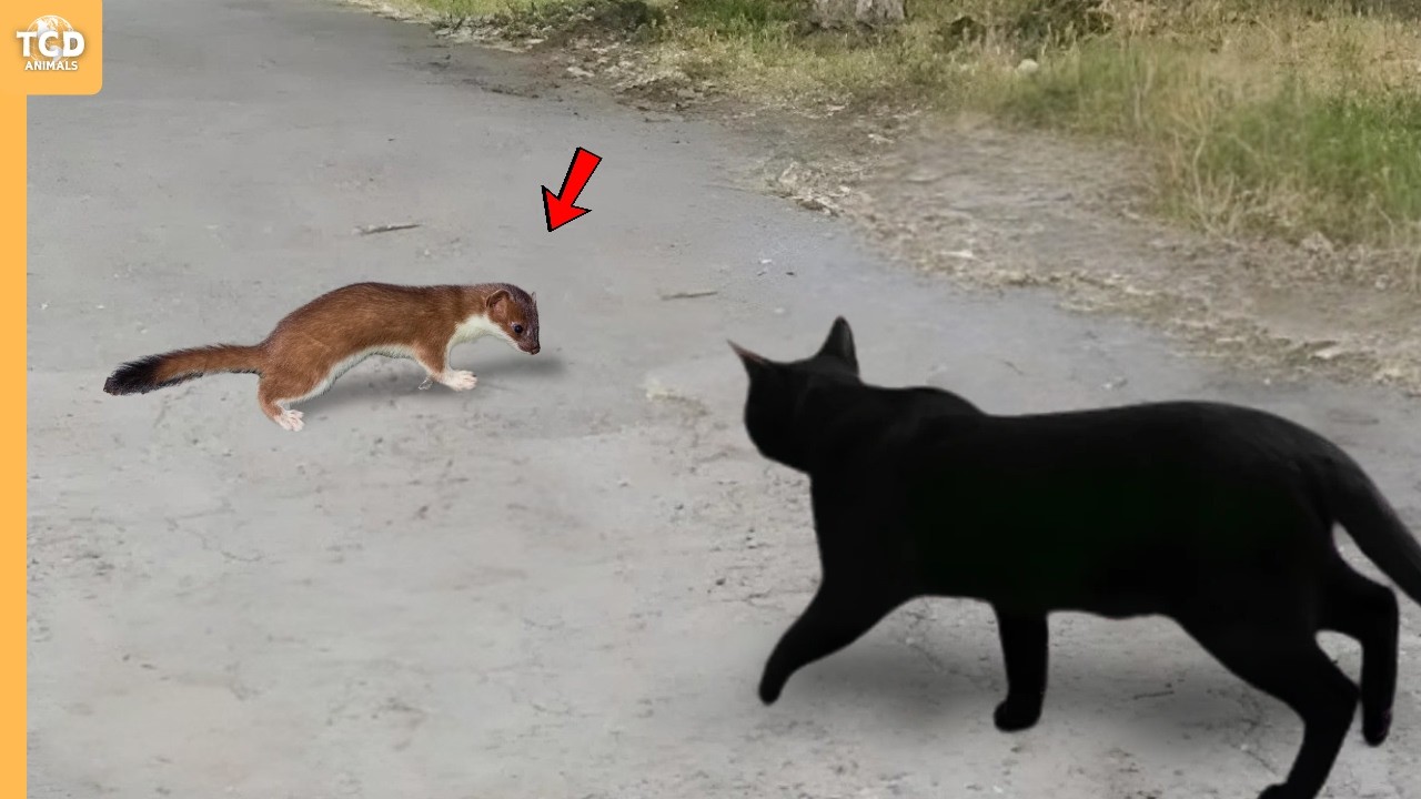 This Weasel Picked the WRONG Cat… It Paid With Its Life!