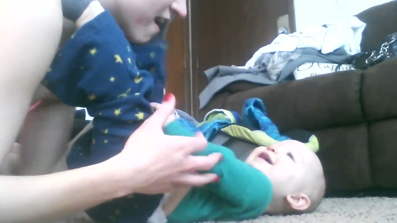 Playing with baby Jackson, March 2015