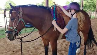 Youth Riding Lessons - Review of basics and trying a shanked hackamore