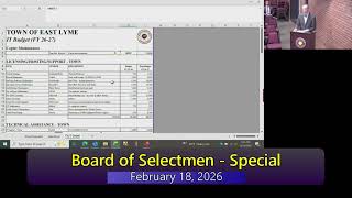 Famous East Lyme, CT Board of Selectmen Special 02/18/2026 Wealth