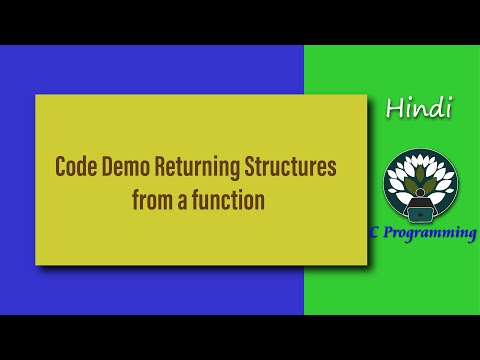 HINDI Code Demo Returning Structures from a function