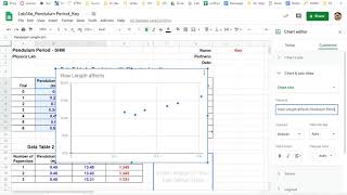 Making a Scientific Graph using Google Sheets