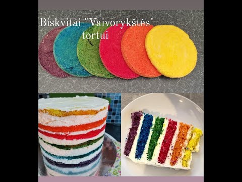 Video: Tortas „Vaivorykštė“