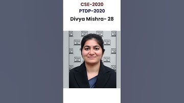 UPSC CSE 2020 Topper | Divya Mishra AIR 28   #motivation #upscsuccessstory #upsc #upsccsetopper