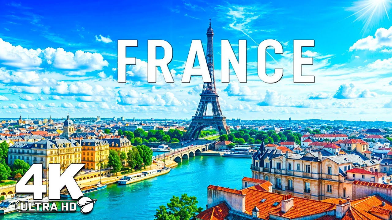 France 4K UHD 🇫🇷 Scenic Vineyards, Rolling Hills & Peaceful River Views – Relaxing Piano Music