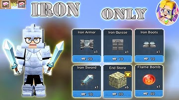 IRON Only Challenge In SOLO Bed Wars | Blockman Go Gameplay (Android , iOS)