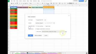 Spreadsheets: Data Validation & Conditional Formatting