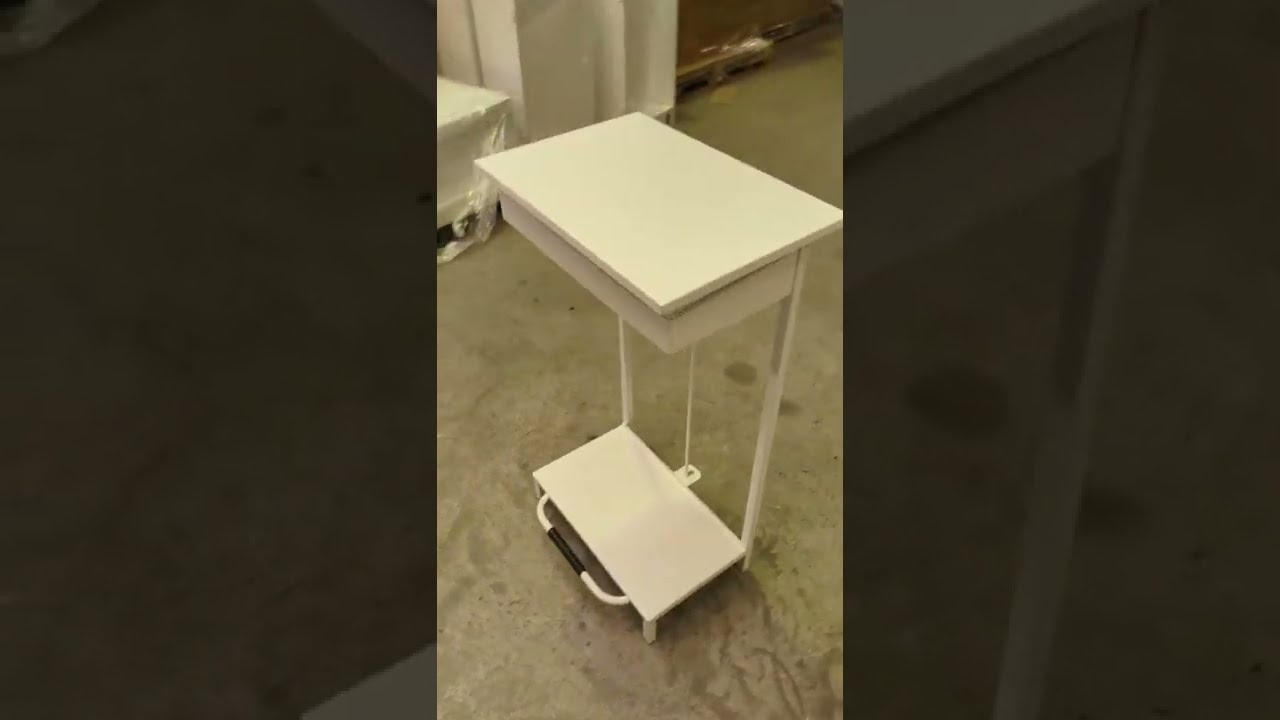 Open Type Pedal bin White