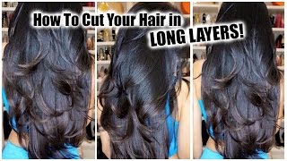 How To Cut Your Own Hair in Layers at Home │ DIY Layers for Long Hair