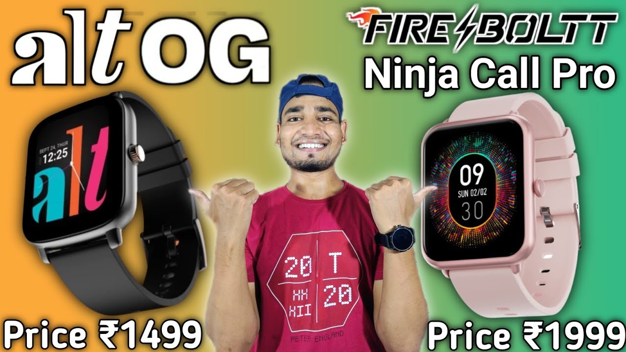 Alt OG vs Fireboltt Ninja Call Pro 🔥| 1.69" HD ⚡BT Calling |  Best Smartwatch Under 2000 | alt OG