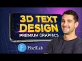 Smartphone 3D Text Design with pixelLab – Premium Graphics