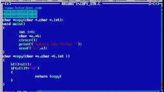Copy string using recursive function In C Program Tamil