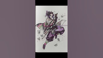 Shinobu Kochō, speed drawing #animedrawing #shinobu #demonslayer #anime #drawing #animeart #art #fyp