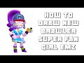 How To Draw New Brawler Super Fan Girl EMZ - Brawl Stars Step by Step