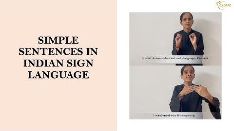 Simple Sentences in Indian Sign Language | Sign Language for Simple Conversations