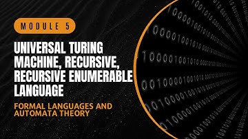 Universal Turing Machine, Decidability, RE & REC | CST301 | FLAT MODULE 5 | KTU | Anna Thomas |SJCET