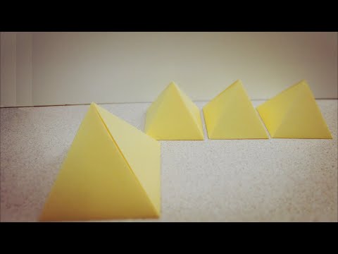 Как сделать пирамиду из бумаги. Геометрические фигуры оригами.
