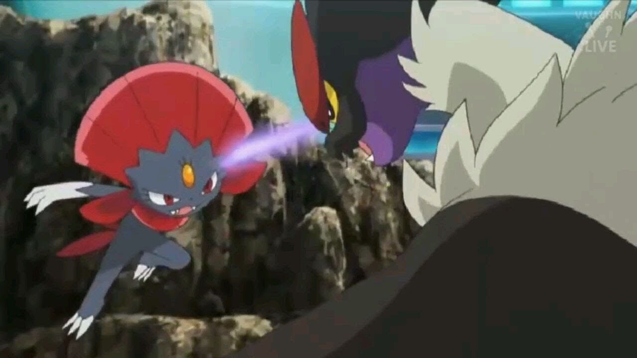 Ash vs Alain (Noivern vs weavile)