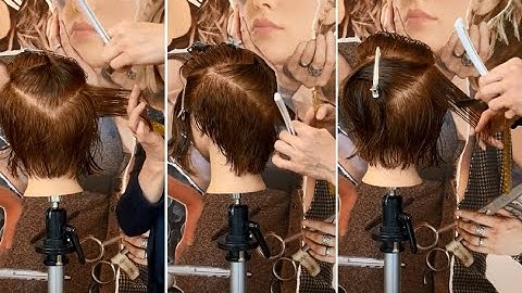 Short Pixie Haircut using Diagonal Graduation with Razor | How to Cut a Pixie Hair