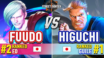 SF6 🔥 FUUDO (#2 Ranked Ed) vs HIGUCHI (#1 Ranked Guile) 🔥 Street Fighter 6 High Level Gameplay