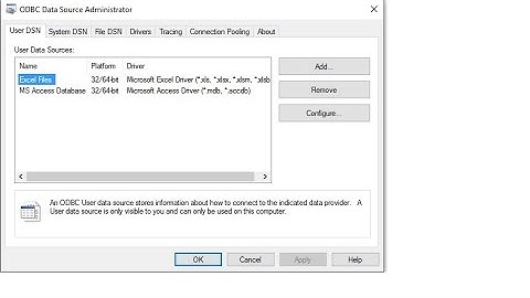 ODBC Create  BAR Tender