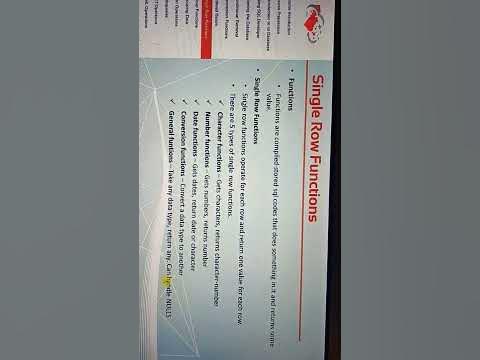 single row functions in SQL - YouTube
