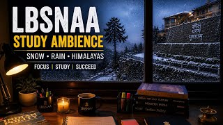 Study Like an IAS Officer in LBSNAA 🌨️ Snow Rain Ambience screenshot 4