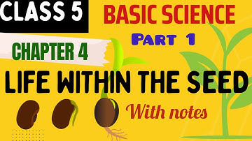 Class 5 / Basic Science/ chapter 4: Life within the seed - part 1/ with question answers