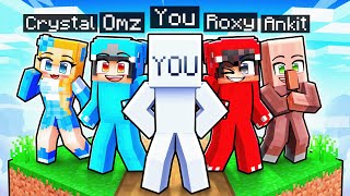 YOUR 10 FRIENDS On ONE BLOCK in Minecraft!