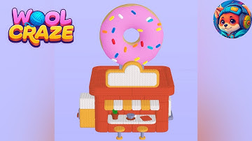 Wool Craze Puzzle Donut shop Guide & Answers | Mobile Gameplay Walkthrough