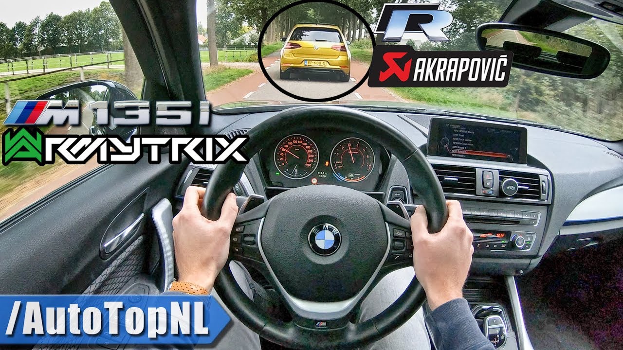 352HP BMW M135i F40 Akrapovic  REVIEW on AUTOBAHN [NO SPEED LIMIT